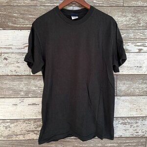 Vintage B&E Sport Active Wear Black Men's Blank Short Sleeve Tshirt